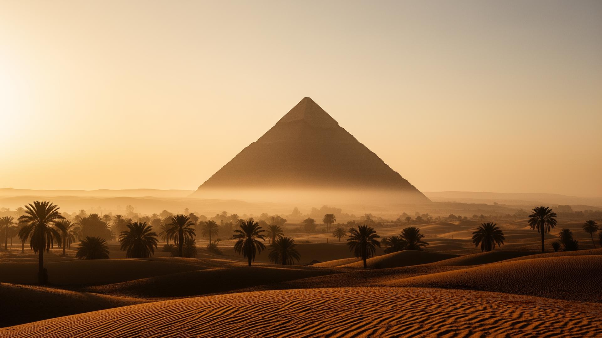 Pyramids at golden hour